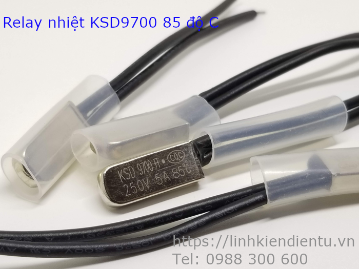 Relay nhiệt KSD9700 5A 250V 85 độ C, tiếp điểm thường mở