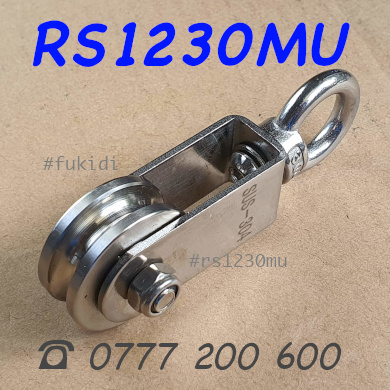 Ròng rọc inox 304, chạy cáp 6.5mm KT 12x30mm, tải 200kg - RS1230MU 