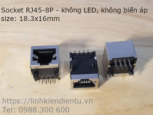 Socket RJ45-8P, không LED