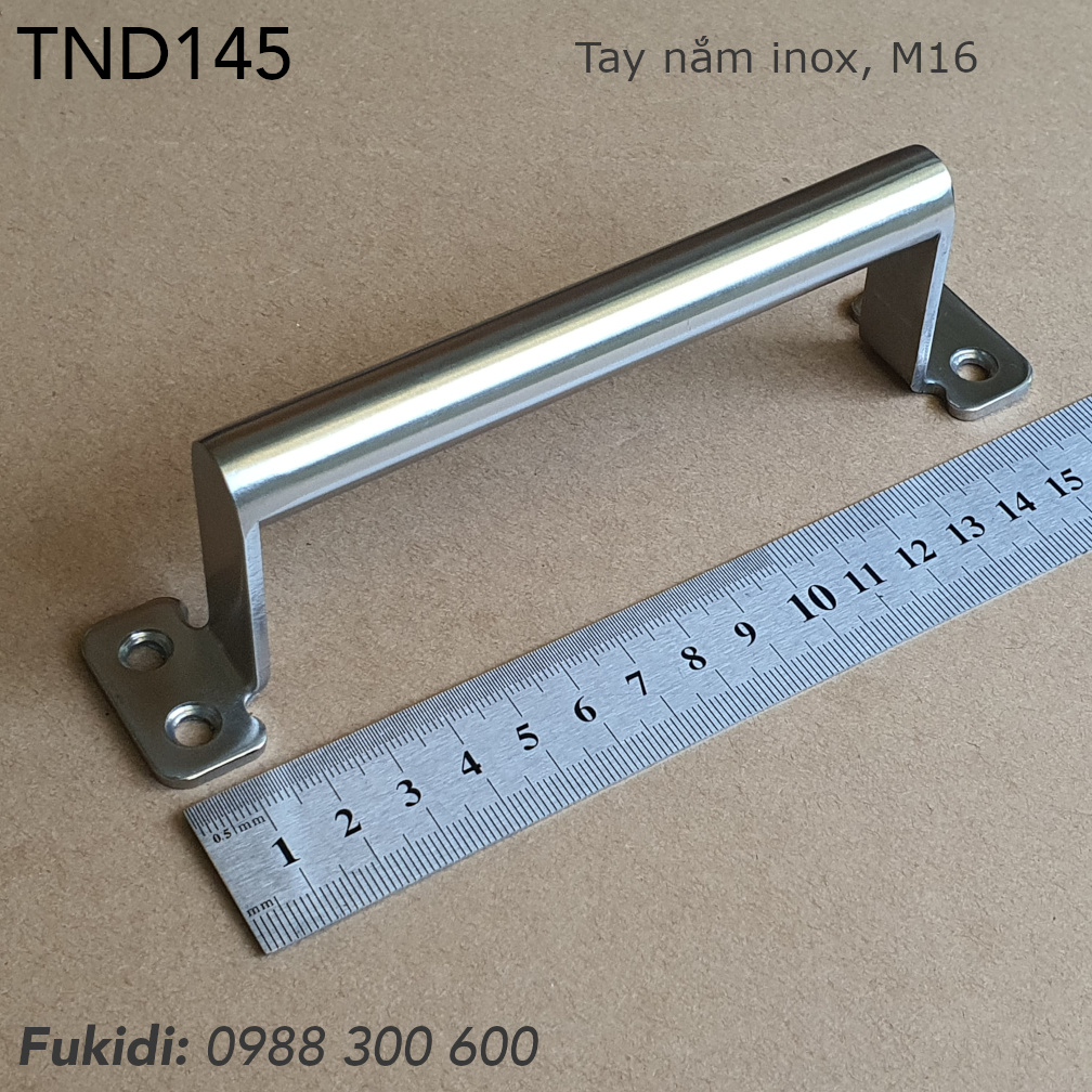 Tay nắm chữ D thép không gỉ, M16 dài 145mm - TND145