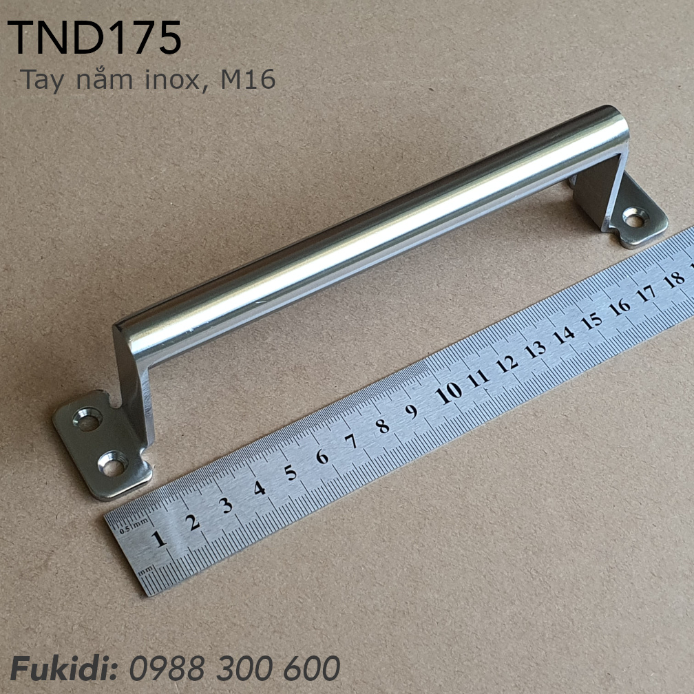 Tay nắm chữ D thép không gỉ, M16 dài 175mm - TND175