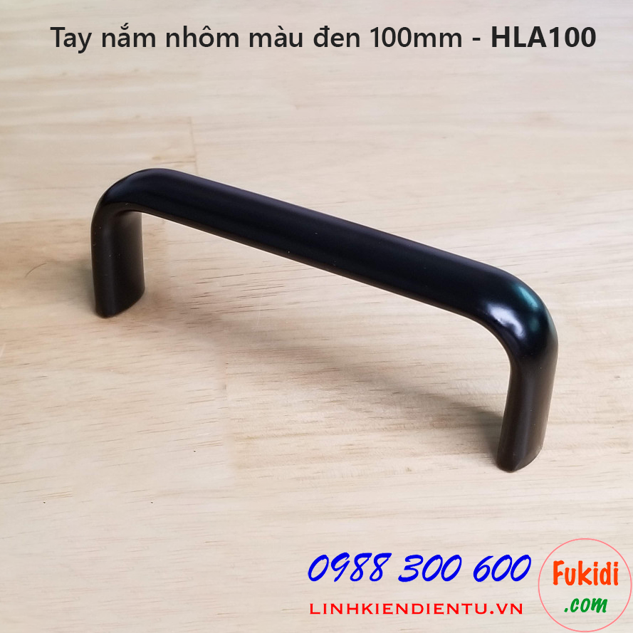 Tay nắm cửa tủ chữ D, chất liệu hợp kim nhôm, dài 100mm model HLA100