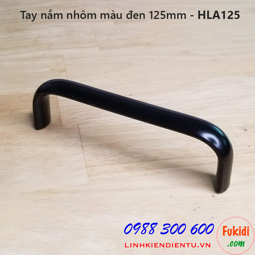 Tay nắm cửa tủ chữ D, chất liệu hợp kim nhôm, dài 125mm model HLA125