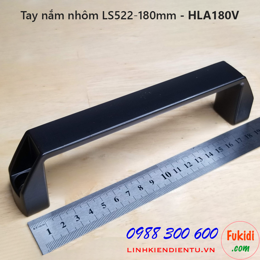 Tay nắm nhôm định hình, tay nằm chữ D bằng nhôm chiều dài 180mm - HLA180V