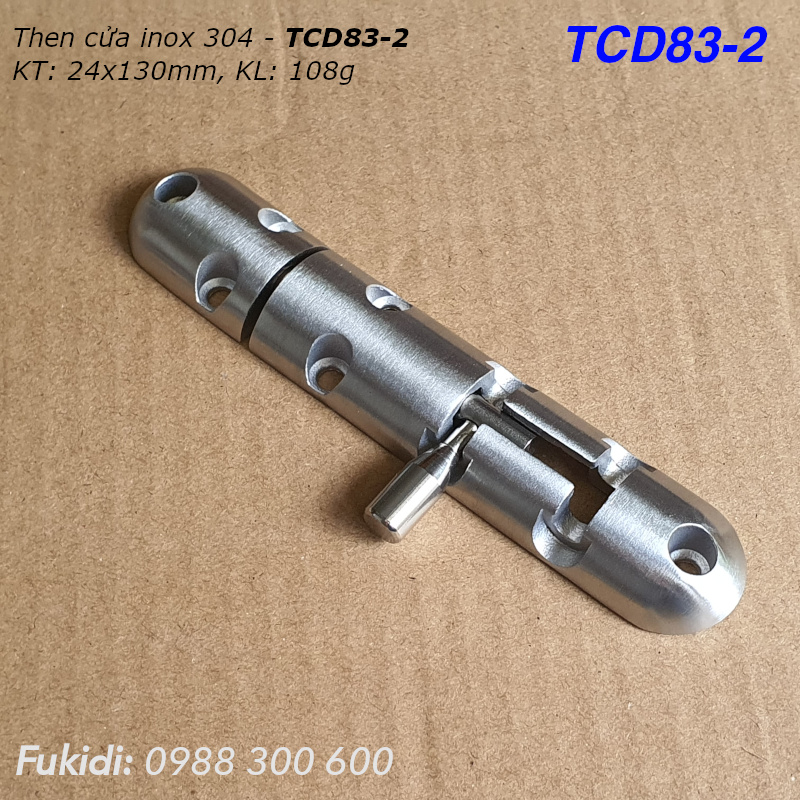 Then cửa inox 304 dạng đúc khối KT 24x130mm - TCD83-2