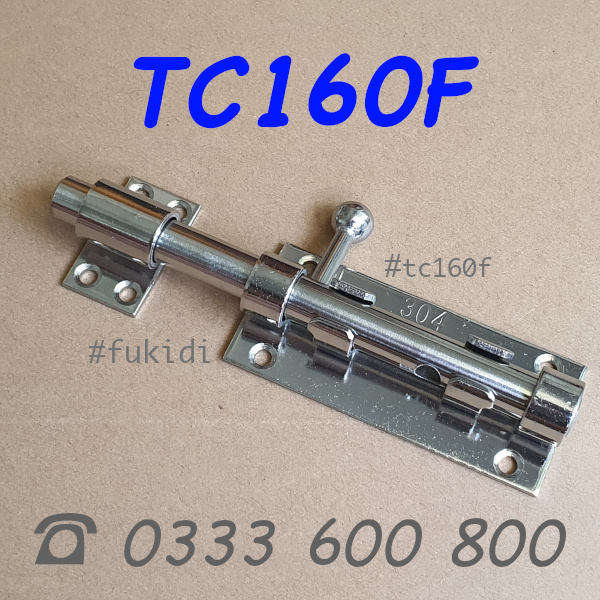 Then cửa cổng inox 304 phi 13, dài 160mm có khoen móc khóa - TC160F