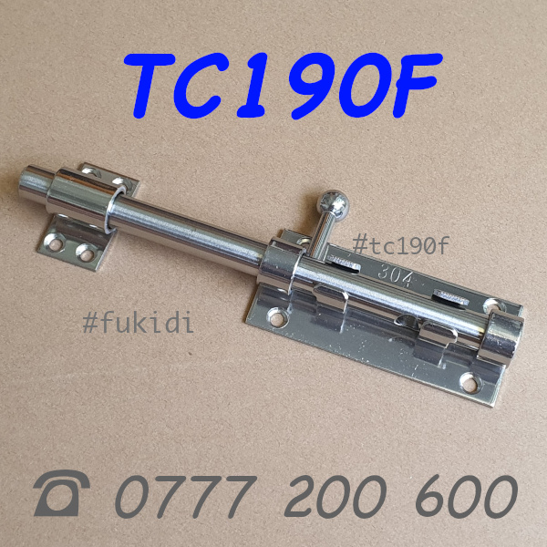 Then cửa cổng inox 304 phi 13, dài 190mm có khoen móc khóa - TC190F