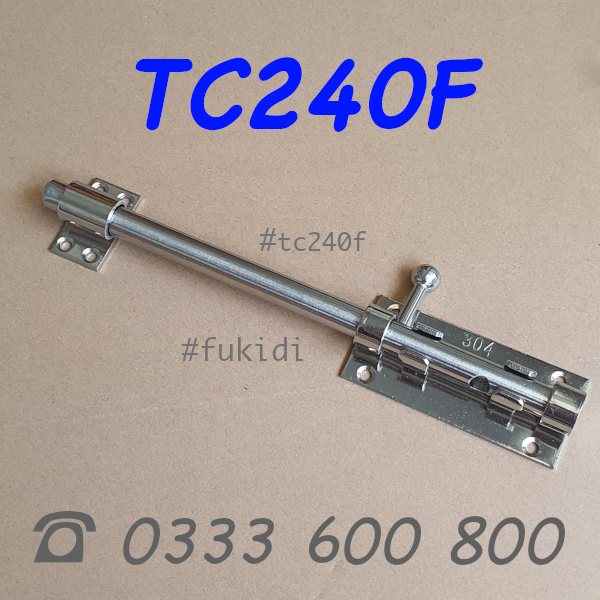 Then cửa cổng inox 304 phi 13, dài 240mm có khoen móc khóa - TC240F