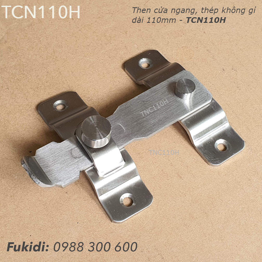 Then cửa ngang kiểu chữ H, thép không gỉ dài 110mm - TCN110H