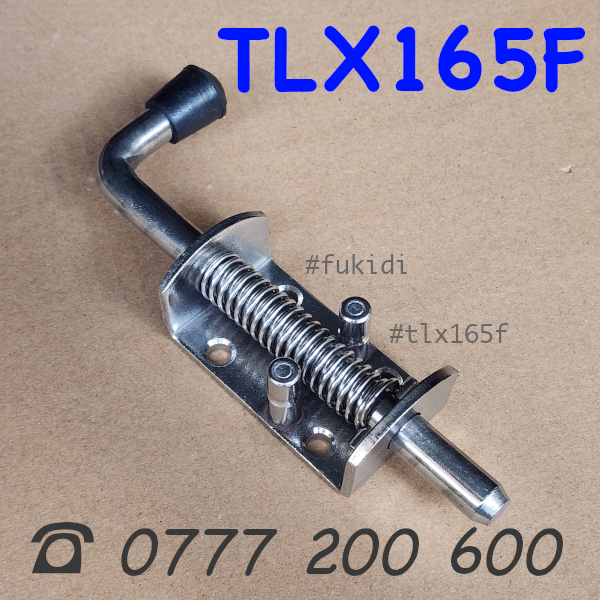 Chốt cửa thùng xe, chốt lò xo tự giữ, SU304, M12 dài 165mm - TLX165F