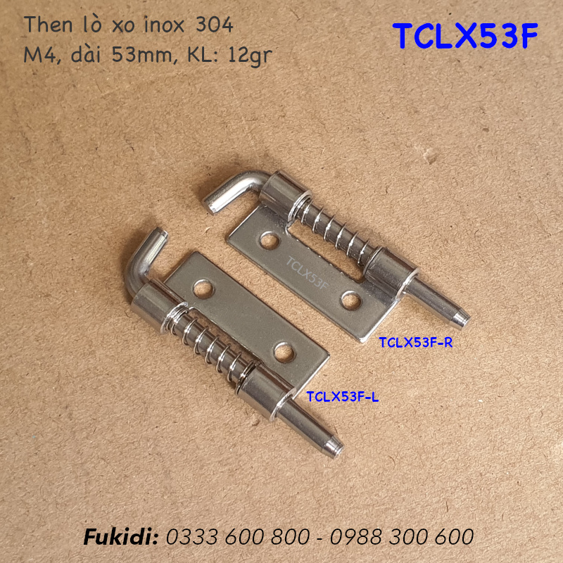 Then lò xo tự giữ inox 304 M4 dài 53mm - TCLX53F