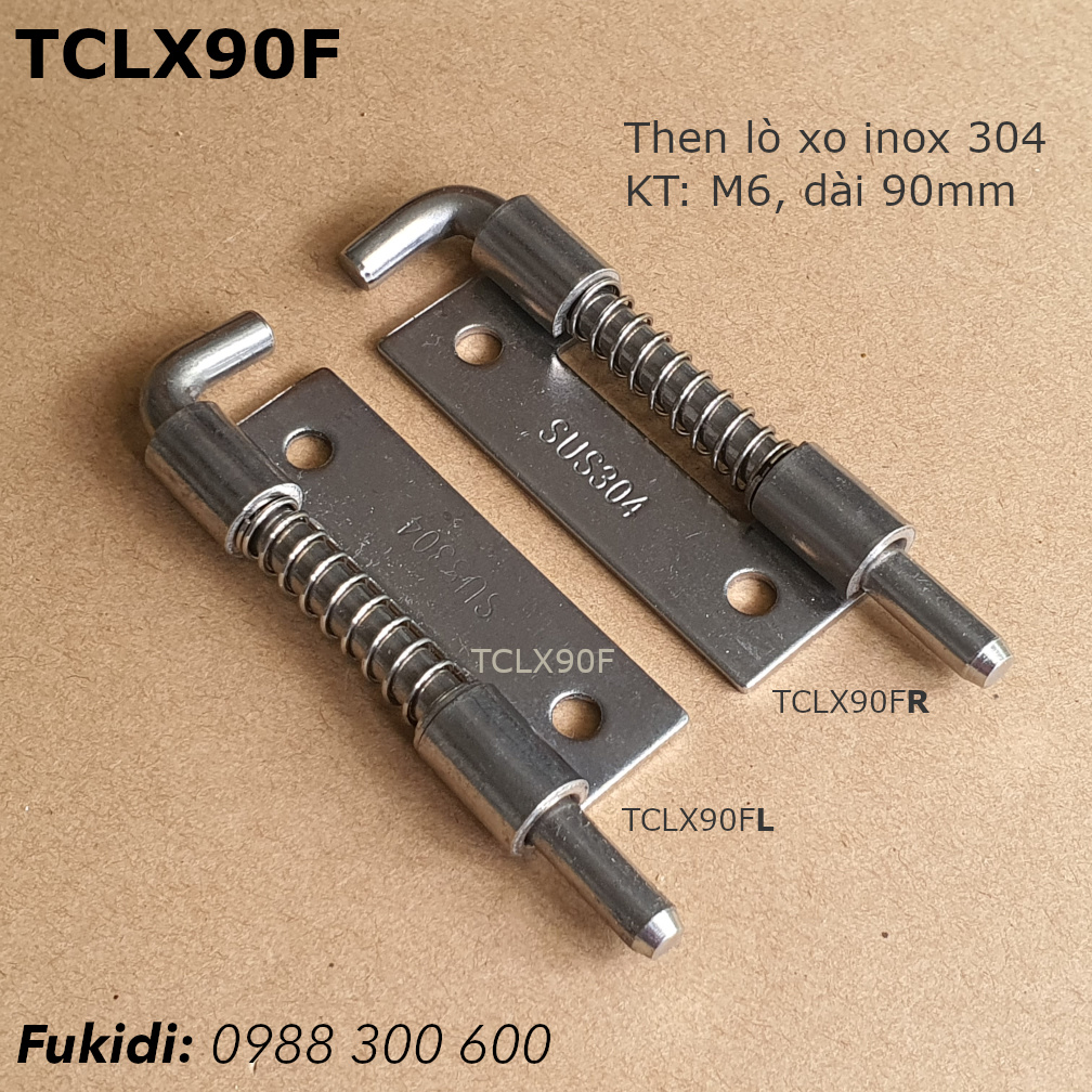 Then lò xo tự giữ inox 304 M6 dài 90mm - TCLX90F