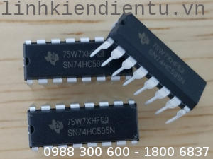 SN74HC595N: Thanh ghi dịch 8-bit với ngõ ra 3 trạng thái