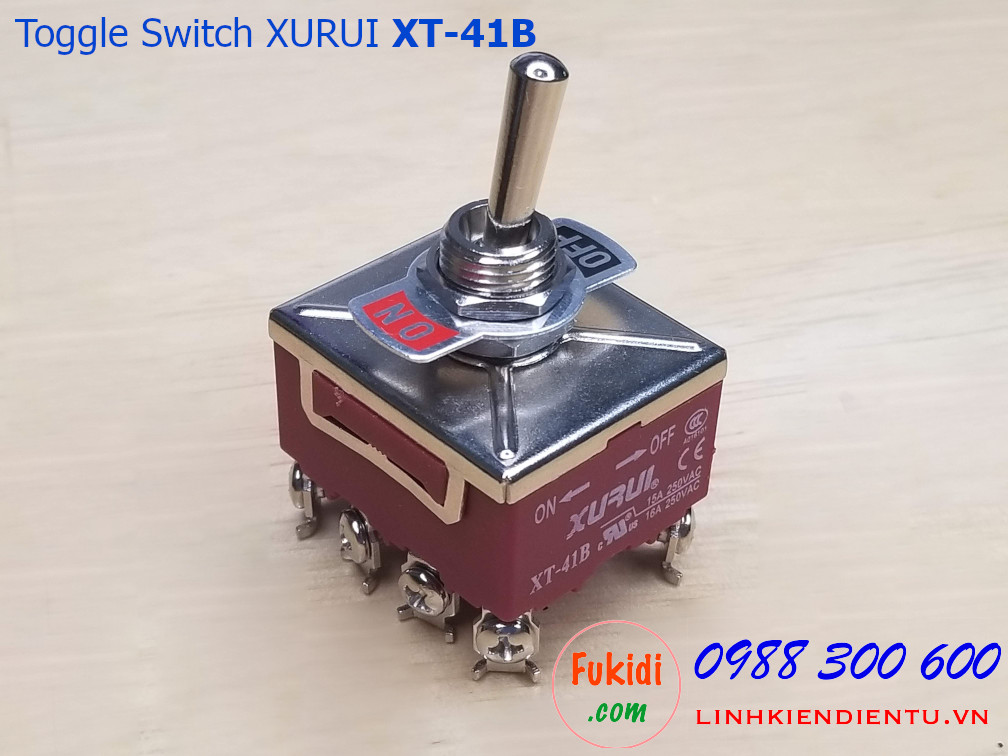 Toggle switch - công tắc gạt 8 chân ON-OFF Xurui XT-41B 15A/250VAC