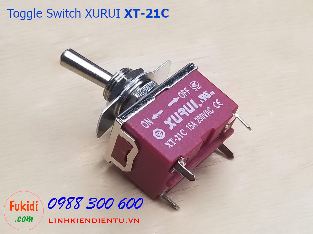 Toggle Switch - công tắc gạt ON-OFF Xurui XT-21C 15A/250VAC