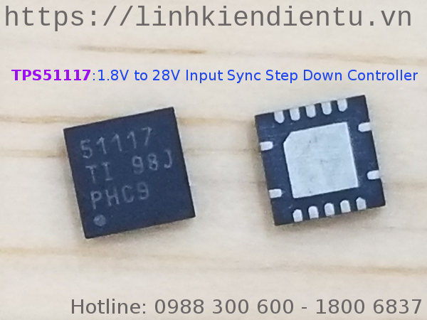 TPS51117: 1.8V to 28V Input Sync Step Down Controller