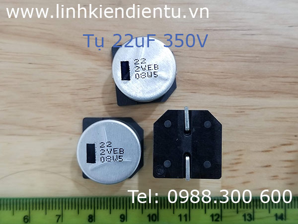 Tụ nhôm Panasonic 22uF/350V SMD 18x16.5mm