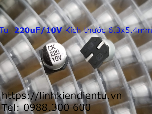 Tụ nhôm SMD 220uF 10V