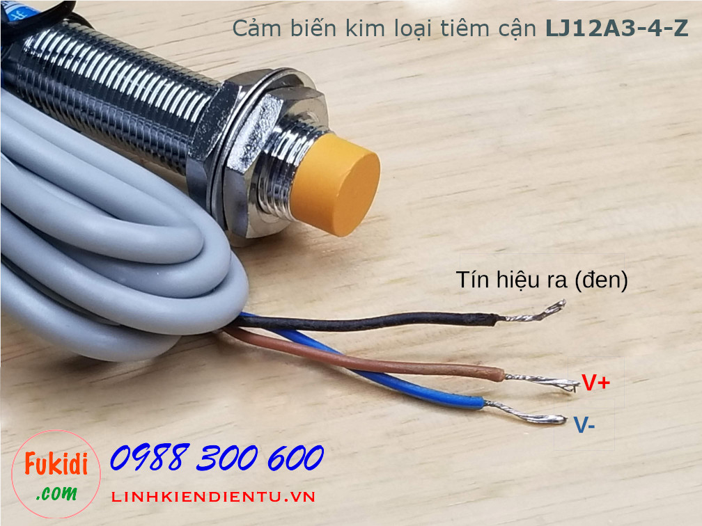 Cảm biến kim loại tiệm cận LJ12A3-4-Z/BX DC 3 dây NPN thường đóng 