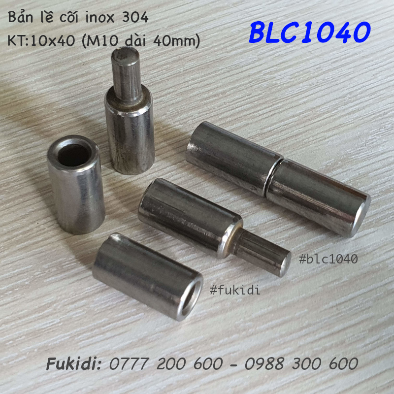 Bản lề cối inox 304, phi 10 dài 40mm - BLC1040