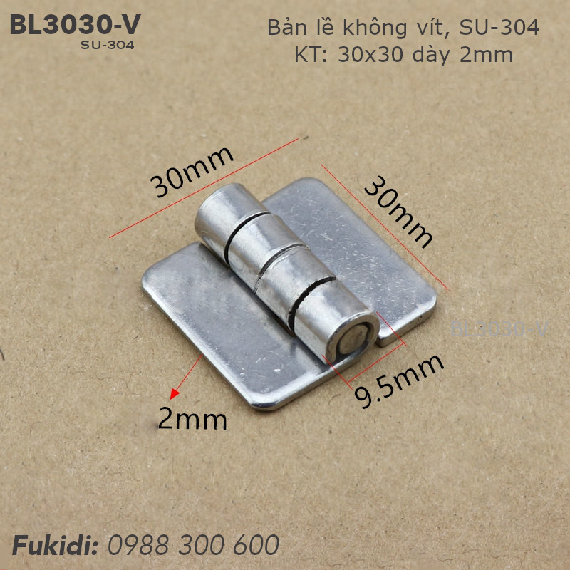 Chi tiết kích thước của bản lề BL3030-V