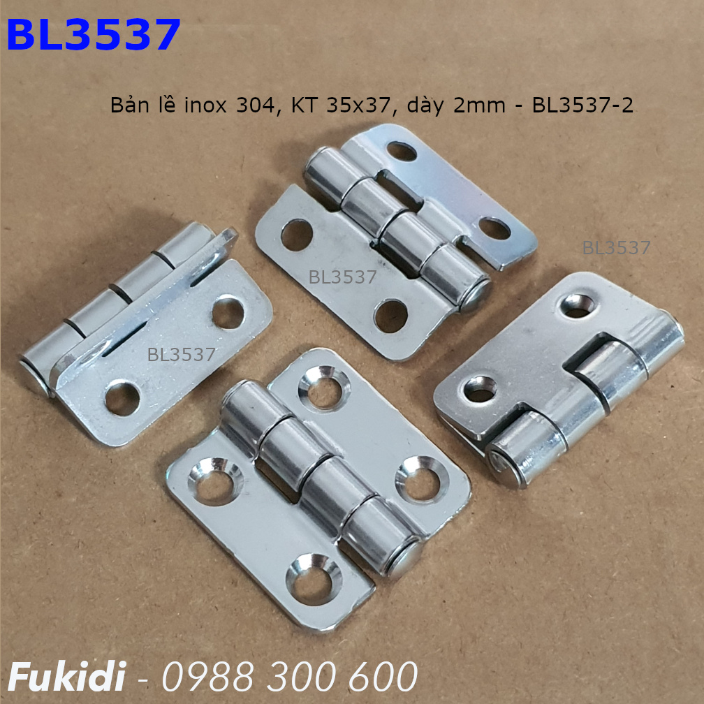 Bản lề tủ điện CL253-1 inox 304 size 35x37mm - CL253-1I