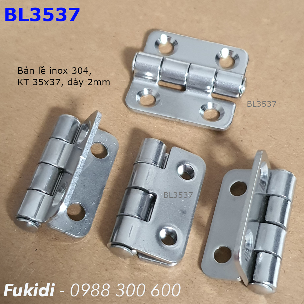 Bản lề tủ điện CL253-1 inox 304 size 35x37mm - CL253-1I
