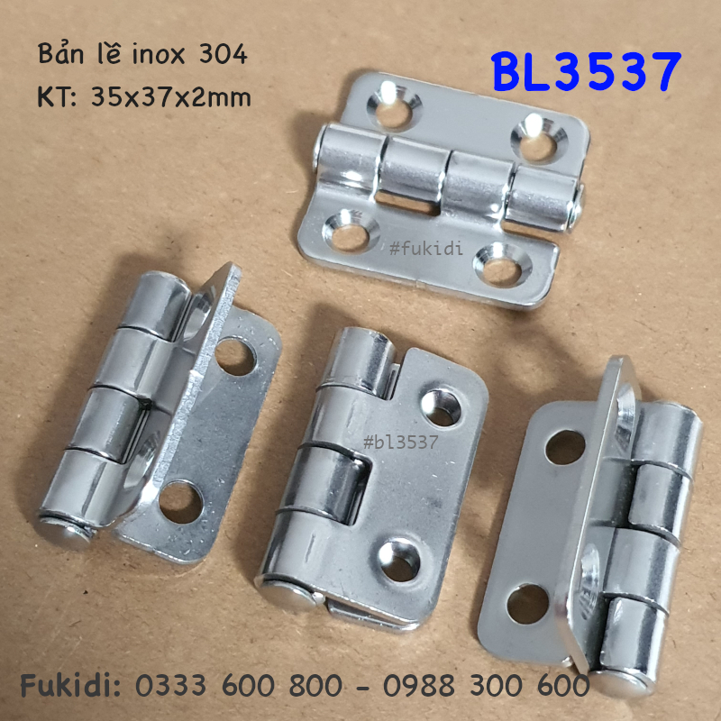 Bản lề tủ điện CL253-1 inox 304 size 35x37mm - CL253-1I