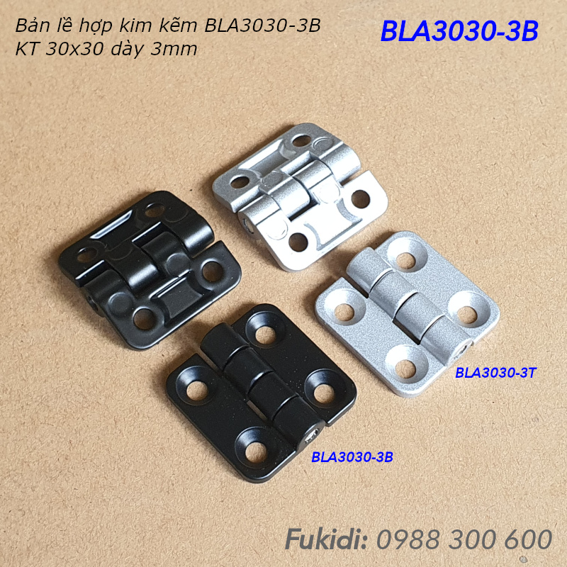 Bản lề hợp kim kẽm KT 30x30x3mm màu trắng - BLA3030-3T