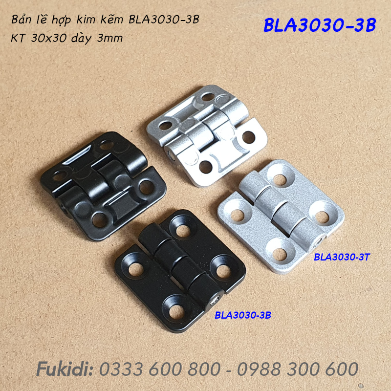 Bản lề hợp kim kẽm KT 30x30x3mm màu trắng - BLA3030-3T