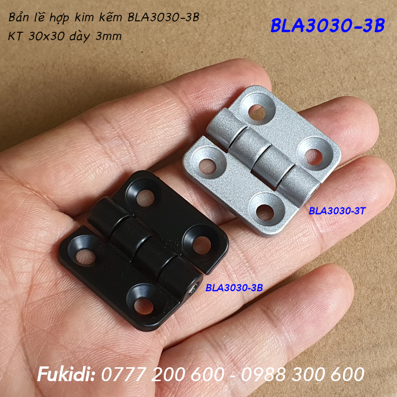 Bản lề hợp kim kẽm KT 30x30x3mm màu trắng - BLA3030-3T