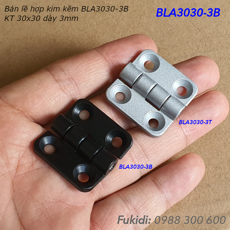 Bản lề hợp kim kẽm KT 30x30x3mm màu trắng - BLA3030-3T
