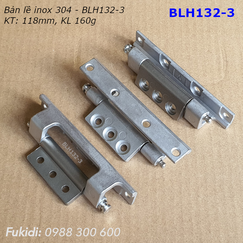 Bản lề tủ điện hình hộp, inox 304, KT 118x25x25mm - BLH132-3