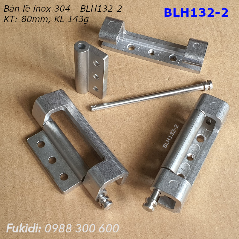 Bản lề tủ điện dạng âm, inox 304, KT 80x25x25mm - BLH132-2