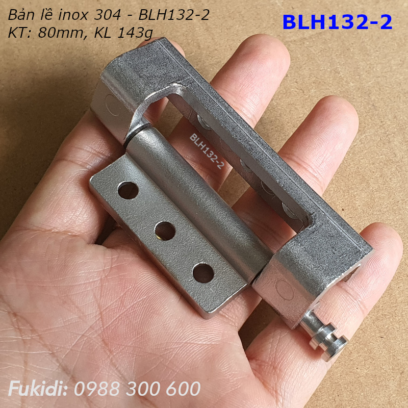 Bản lề tủ điện dạng âm, inox 304, KT 80x25x25mm - BLH132-2