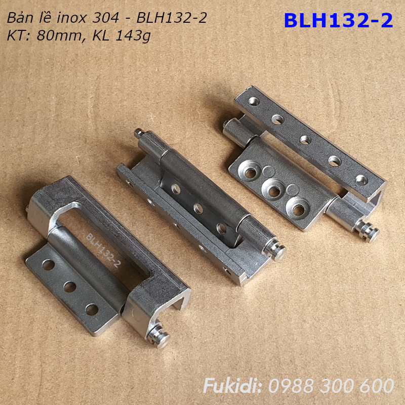 Bản lề tủ điện dạng âm, inox 304, KT 80x25x25mm - BLH132-2