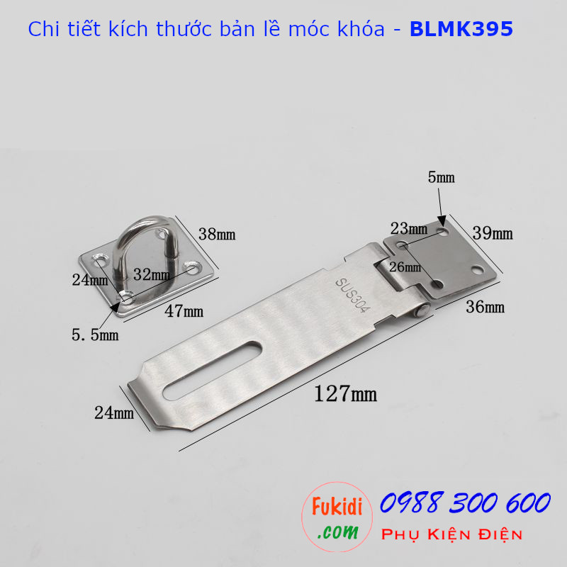 Chi tiết kích thước cửa bãn lề móc khóa BLMK395