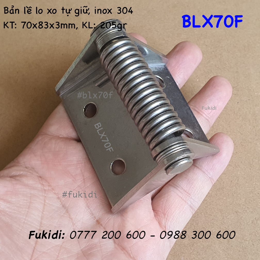 Bản lề lò xo inox 304 KT 83x70 dày 3mm - BLX70F