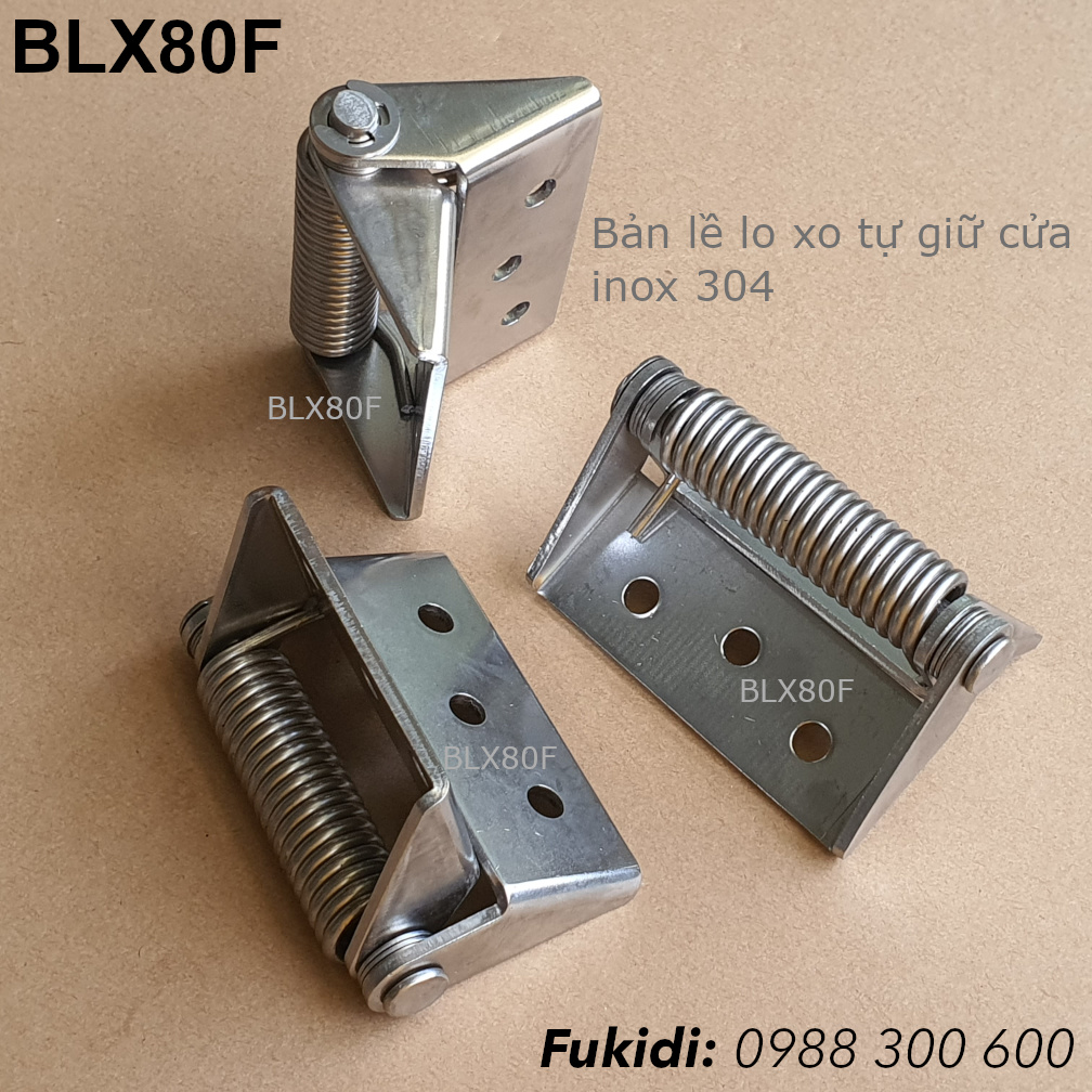 Bản lề lò xo inox 304 KT 83x83 dày 3mm - BLX80F