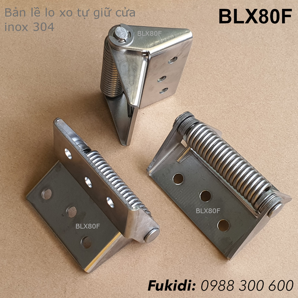 Bản lề lò xo inox 304 KT 83x83 dày 3mm - BLX80F