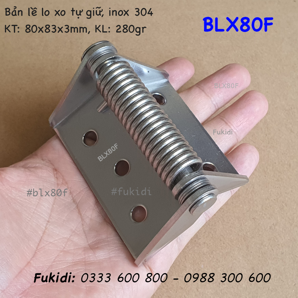 Bản lề lò xo inox 304 KT 83x83 dày 3mm - BLX80F