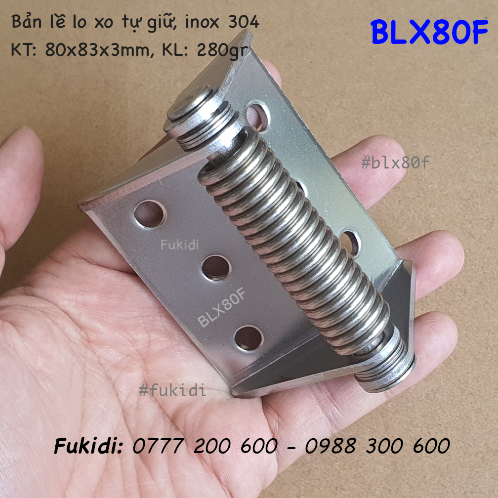 Bản lề lò xo inox 304 KT 83x83 dày 3mm - BLX80F