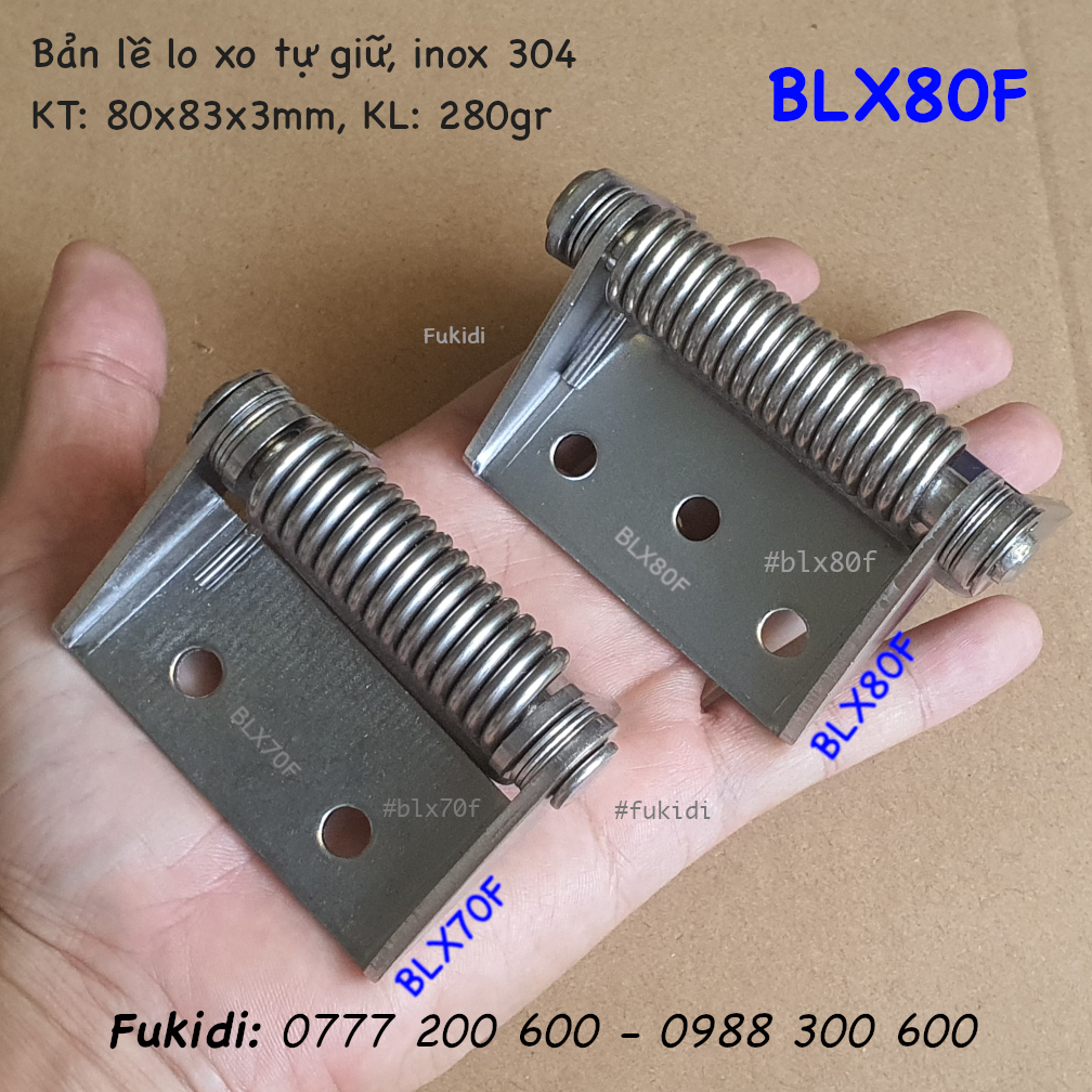 Bản lề lò xo inox 304 KT 83x83 dày 3mm - BLX80F