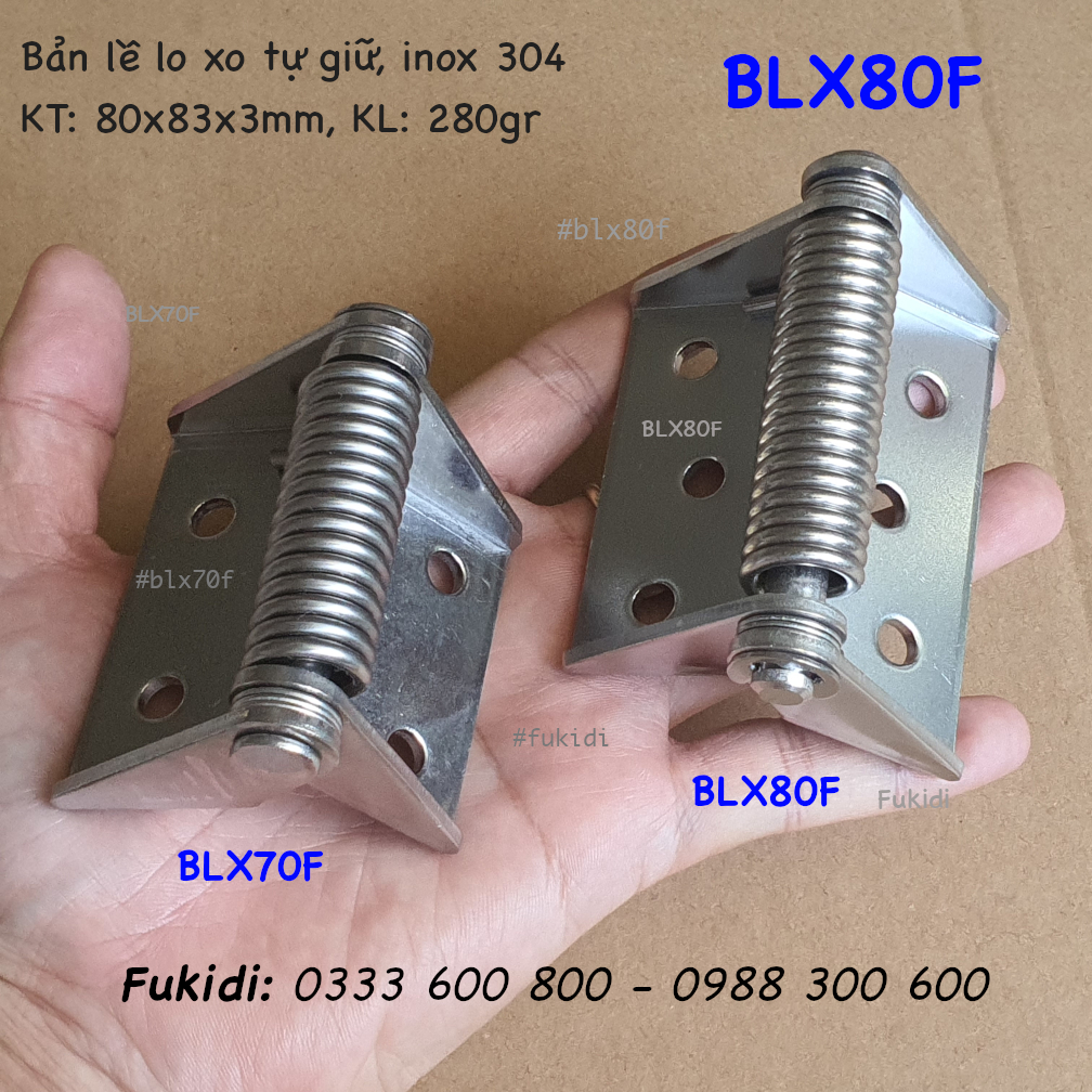 Bản lề lò xo inox 304 KT 83x83 dày 3mm - BLX80F