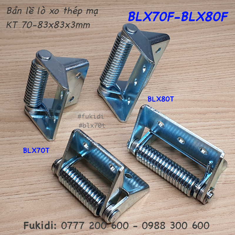 Bản lề tự đóng cửa loại lớn, thép mạ kẽm, dài 83mm - BLX80T