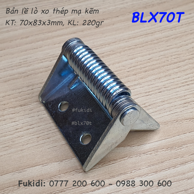 Bản lề tự đóng cửa loại lớn, thép mạ kẽm, dài 70mm - BLX70T