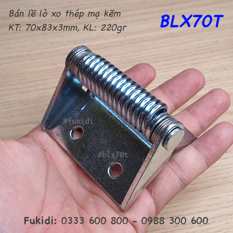 Bản lề tự đóng cửa loại lớn, thép mạ kẽm, dài 70mm - BLX70T
