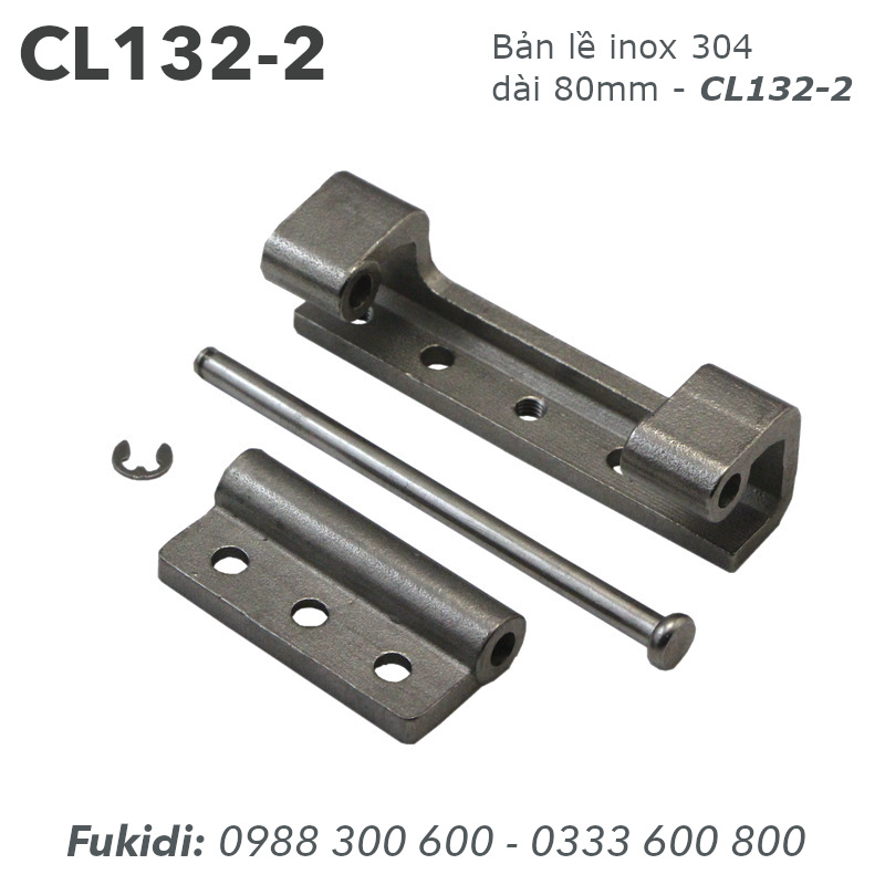 Bản lề tủ điện inox 304 dài 80mm - CL132-2