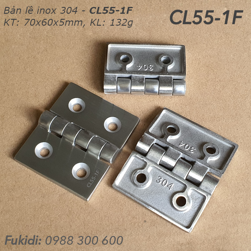 Bản lề inox 304 KT 70x60x5mm - CL55-1F