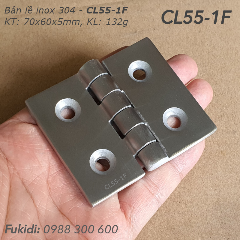 Bản lề inox 304 KT 70x60x5mm - CL55-1F
